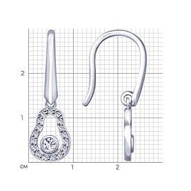 Серьги SOKOLOV - Серебро 925, Фианит (арт. 94023231)