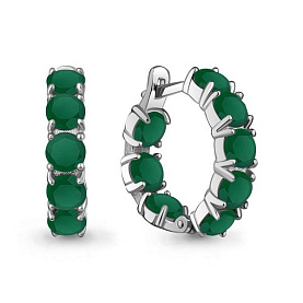 Серьги Аквамарин - Серебро 925, Агат (арт. 45002009.5)