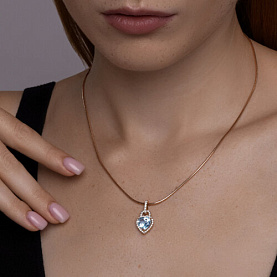 Подвеска SOKOLOV - Золото 585, Топаз, Фианит (арт. 732888)