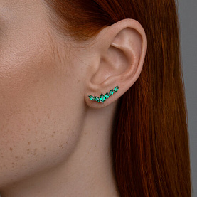 Серьги Diamant - Серебро 925, Синтетический ситалл (арт. 94-320-02173-2)