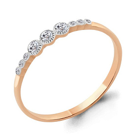 Кольцо Аквамарин - Золото 585, Фианит (арт. 68035А.1)