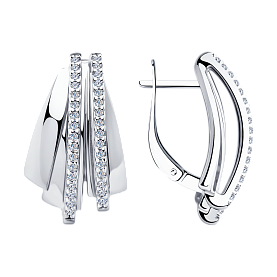 Серьги Diamant - Серебро 925, Фианит (арт. 94-120-00425-1)