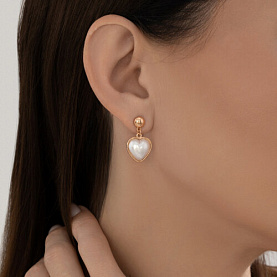 Серьги SOKOLOV - Серебро 925, Жемчуг имитация (арт. 93022463)