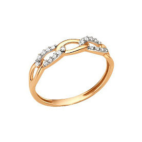 Кольцо ЮФ Династия - Золото 375, Фианит (арт. 000901-5102)