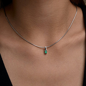 Подвеска SOKOLOV - Серебро 925, Агат, Фианит (арт. 92030862)