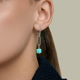 Серьги Diamant - Серебро 925, Стекло (арт. 94-121-00312-1)