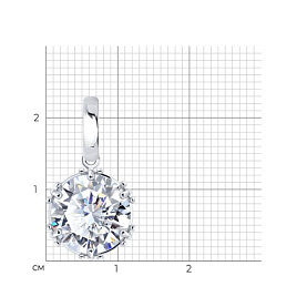 Подвеска SOKOLOV - Серебро 925, Фианит (арт. 94033395)