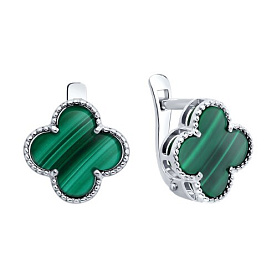 Серьги SOKOLOV - Серебро 925, Малахит (арт. 83020440)