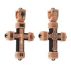 Подвеска Ювелирный дом VIOLET - Золото 585, Оникс, Эбеновое дерево, Эмаль (арт. 16-КА-КС3206-Э-101)