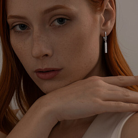 Серьги SOKOLOV - Серебро 925, Фианит (арт. 94025931)