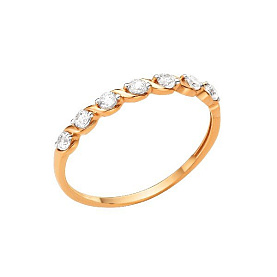 Кольцо ЮФ Династия - Золото 375, Фианит (арт. 000551-5102)