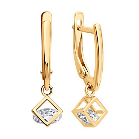 Серьги SOKOLOV - Серебро 925, Фианит (арт. 93022461)