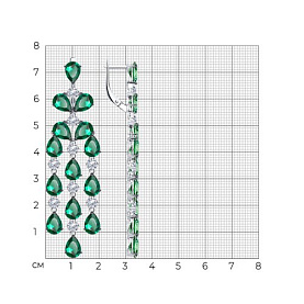 Серьги SOKOLOV - Серебро 925, Фианит (арт. 94025839)