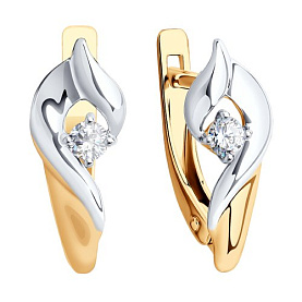 Серьги SOKOLOV - Золото 375, Фианит (арт. 027317-4)