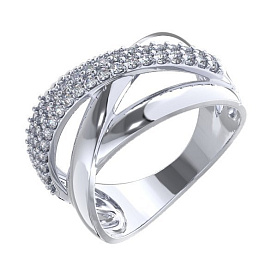 Кольцо POKROVSKY - Серебро 925, Фианит (арт. 1101618-00775)