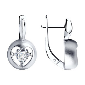 Серьги SOKOLOV - Серебро 925, Swarovski (арт. 89020138)