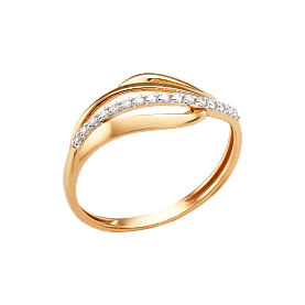 Кольцо ЮФ Династия - Золото 585, Фианит (арт. 001921-1102)