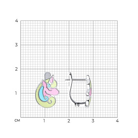 Серьги SOKOLOV - Серебро 925, Эмаль (арт. 94024188)