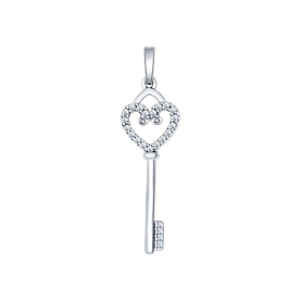 Подвеска SOKOLOV - Серебро 925, Фианит (арт. 94031590)