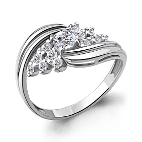 Кольцо Аквамарин - Серебро 925, Фианит (арт. 67353А.5)