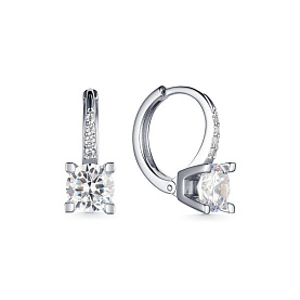 Серьги Дар - Серебро 925, Синтетический муассанит, Фианит (арт. С-3911рс1612800)