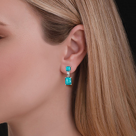 Серьги Talant - Серебро 925, Горный хрусталь, Фианит (арт. 14-72-0П01-15365)