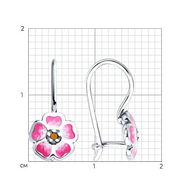 Серьги Diamant - Серебро 925, Эмаль (арт. 94-120-02167-1)