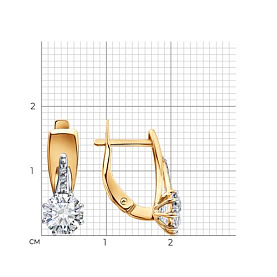 Серьги SOKOLOV - Золото 585, Фианит (арт. 0200993)