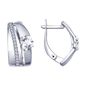 Серьги SOKOLOV - Серебро 925, Фианит (арт. 94022917)