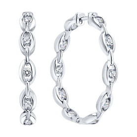 Серьги SOKOLOV - Серебро 925, Фианит (арт. 94027344)