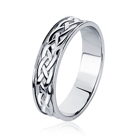 Кольцо Platinum Lab. - Платина 950, Сапфир белый (арт. ПК-126-01)