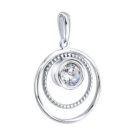 Подвеска SOKOLOV - Серебро 925, Фианит (арт. 94033384)