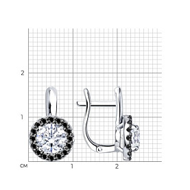 Серьги Diamant - Серебро 925, Фианит (арт. 94-120-00194-3)
