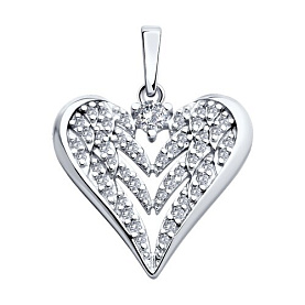 Подвеска SOKOLOV - Серебро 925, Фианит (арт. 94033234)