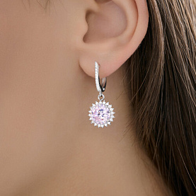 Серьги SOKOLOV - Серебро 925, Фианит (арт. 94027181-91)