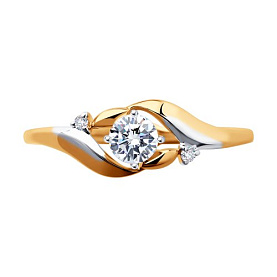 Кольцо SOKOLOV - Золото 375, Фианит (арт. 017991-4)