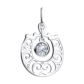 Подвеска SOKOLOV - Серебро 925, Фианит (арт. 94032782)
