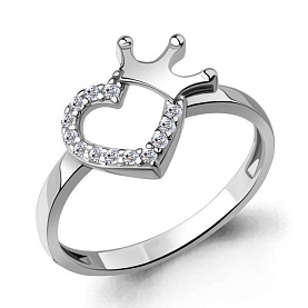 Кольцо Аквамарин - Серебро 925, Фианит (арт. 600769А.5)