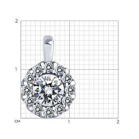 Подвеска SOKOLOV - Серебро 925, Фианит (арт. 94032780)