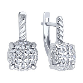 Серьги SOKOLOV - Серебро 925, Фианит (арт. 94027019)