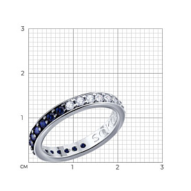 Кольцо SOKOLOV - Серебро 925, Фианит (арт. 94015015)