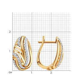 Серьги SOKOLOV - Золото 585, Фианит (арт. 0200798)