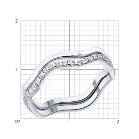 Кольцо SOKOLOV - Серебро 925, Фианит (арт. 94014674)