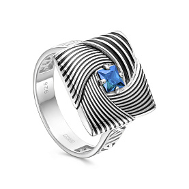Кольцо Кабаровских - Серебро 925, Фианит, Эмаль (арт. 11-825-31102)