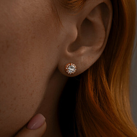 Серьги SOKOLOV - Серебро 925, Фианит (арт. 93021157)