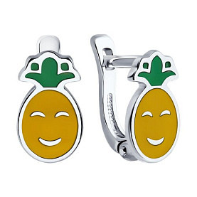 Серьги Diamant - Серебро 925, Эмаль (арт. 94-120-02146-1)