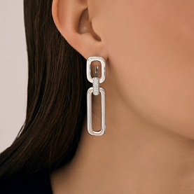 Серьги SOKOLOV - Серебро 925, Фианит (арт. 94027128)