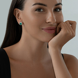 Серьги SOKOLOV - Серебро 925, Агат, Фианит (арт. 92022852)