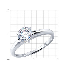 Кольцо SOKOLOV - Серебро 925, Бриллианит (арт. 94014936)