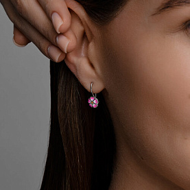 Серьги Diamant - Серебро 925, Эмаль (арт. 94-120-02167-1)